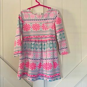 Carter’s Long Sleeve Snowflake Heart Dress - sz 4